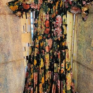 DOLCE GABBANA Italy Extraordinary Full Skirt cotton dress Size 44* FLATTERING!